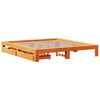 vidaXL Cadre de lit sans matelas cire marron 180x200cm bois pin massif