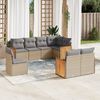 vidaXL Salon de jardin avec coussins 8 pcs beige r&eacute;sine tress&eacute;e