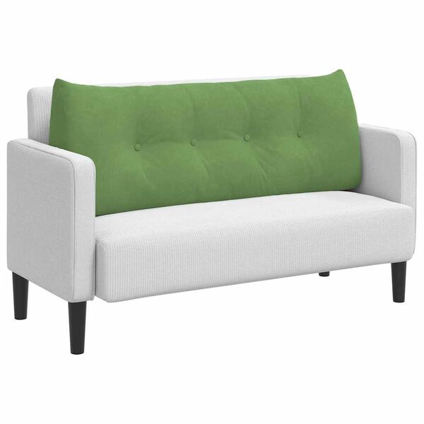vidaXL Coussin de Dos Vert clair 120 x 24 x 50 cm Velours
