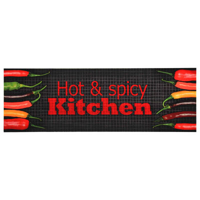 vidaXL Tapis de sol de cuisine lavable Hot&Spicy 45x150 cm