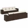 vidaXL Salon de jardin avec coussins 9 pcs marron r&eacute;sine tress&eacute;e