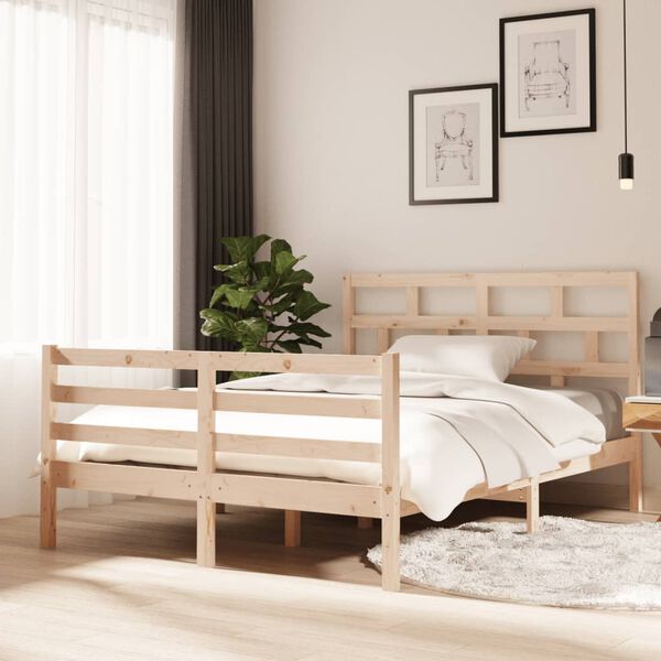 vidaXL Cadre de lit sans matelas bois massif