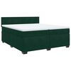 vidaXL Sommier &agrave; lattes de lit et matelas Vert fonc&eacute; 200x200cm Velours