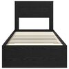 vidaXL Cadre de lit Ch&ecirc;ne noir 90 x 190 cm Bois d'ing&eacute;nierie