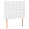 vidaXL T&ecirc;te de lit blanche 90 x 5 x 118/128 cm similicuir