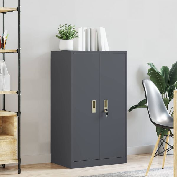 vidaXL Armoire de rangement avec stockage Anthracite 60 x 40 x 105 cm