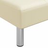 vidaXL Chaise longue crème similicuir