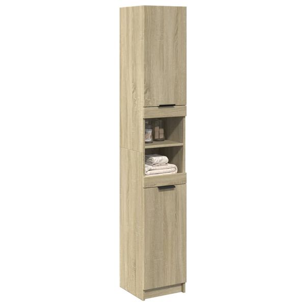 vidaXL Armoire salle de bain ch&ecirc;ne sonoma 32x34x188,5 cm