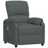 vidaXL Fauteuil de massage inclinable Gris fonc&eacute; Tissu