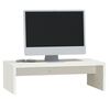 vidaXL Support de moniteur Blanc 50x27x15 cm Bois de pin solide