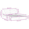 vidaXL Cadre de lit sans matelas Hvar gris 180x200 cm similicuir