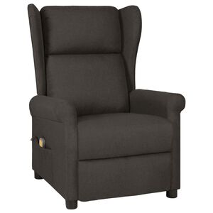 vidaXL Fauteuil de massage Taupe Tissu