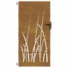 vidaXL Portail de jardin 85x200 cm acier corten conception d'herbe