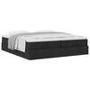 VidaXL Cadre de lit ottoman avec matelas noir 160x200 cm tissu
