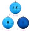 vidaXL Ensemble de Boules de Noël 9 pcs Bleu Plastique