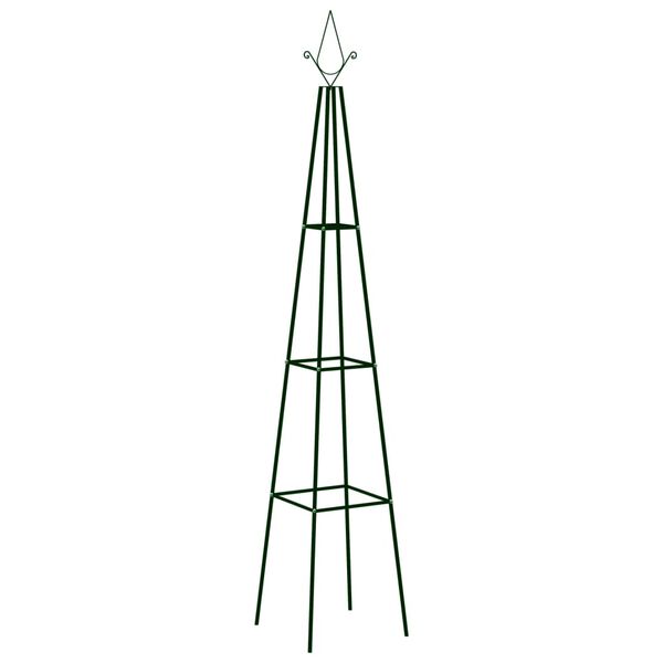 vidaXL Supports plantes grimpantes 2 pcs Vert foncé 35x35x195 cm Fer