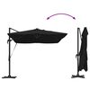 vidaXL Parasol Noir 352 x 251 x 265 cm Polyester et Aluminium