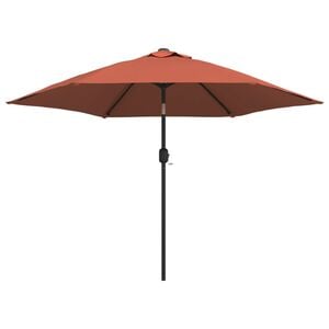 vidaXL Parasol de jardin avec m&acirc;t en m&eacute;tal terre cuite 300 cm