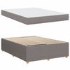 vidaXL Cadre de lit avec matelas avec matelas Taupe 140 x 200 cm tissu