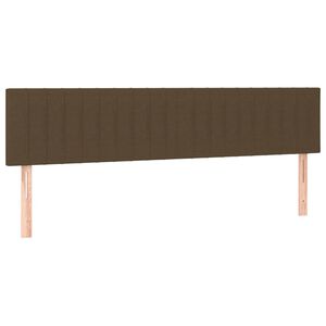 vidaXL T&ecirc;tes de lit Marron fonc&eacute; 200 x 5 x 78/88 cm Tissu