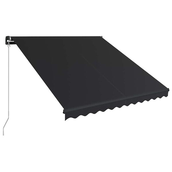 vidaXL Auvent manuel r&eacute;tractable avec LED 350x250 cm Anthracite