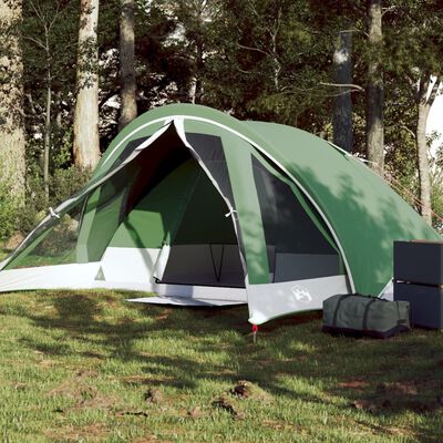 vidaXL Tente de camping de cabine 4 personnes vert imperméable