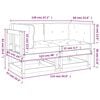 vidaXL Canapés d'angle avec coussins 2 pcs noir bois de pin massif
