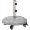 vidaXL Socle de parasol en granite avec roues pour poteau de 4-5 cm