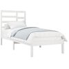 vidaXL Cadre de lit sans matelas blanc bois massif 75x190 cm
