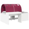 vidaXL Lit avec Tunnel 4 pcs Ch&ecirc;ne Artisanal et Rouge