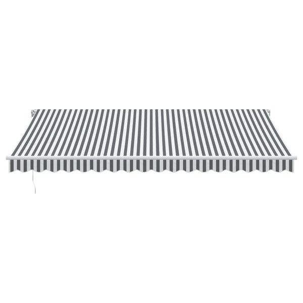 vidaXL Auvent manuel r&eacute;tractable anthracite et blanc 450x350 cm