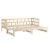 vidaXL Lit coulissant sans matelas bois de pin solide 2x(80x200) cm