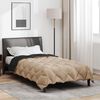 vidaXL Duvet d'hiver Noir et Taupe 200 x 135 cm Microfibre