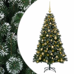 vidaXL Arbre de No&euml;l artificiel avec boules 120 cm 150 LED Blanc chaud