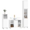 vidaXL Ensemble de meubles salle de bain 3 pcs blanc bois d'ingénierie