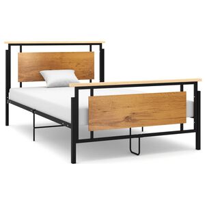 vidaXL Cadre de lit sans matelas m&eacute;tal 120x200 cm