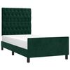 vidaXL Cadre de lit sans matelas vert fonc&eacute; 90x190 cm velours