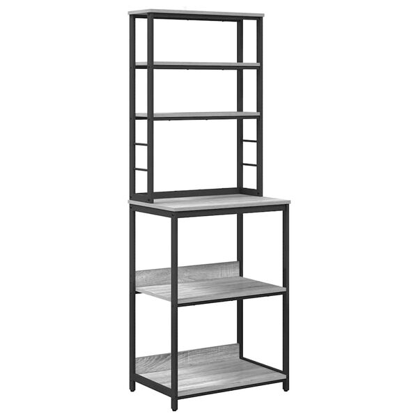 vidaXL &Eacute;tag&egrave;re de cuisine Gris Sonoma 60 x 40 x 168 cm