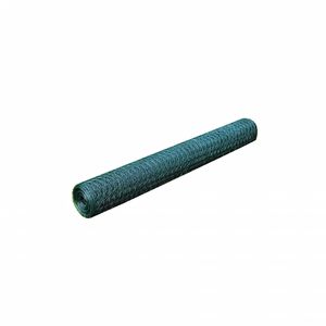 vidaXL Grillage &agrave; poule avec rev&ecirc;tement en PVC 25x0,5 m vert