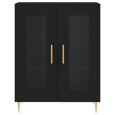 vidaXL Buffet noir 69,5x34x90 cm bois d'ingénierie