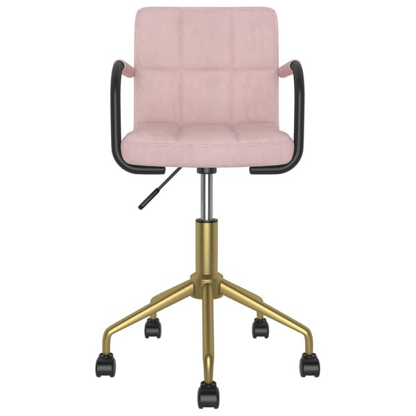 vidaXL Chaises pivotantes &agrave; manger lot de 2 rose velours