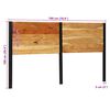 vidaXL T&ecirc;te de lit 180 cm bois massif d'acacia et fer
