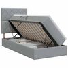 vidaXL Lit avec rangement et matelas Gris clair 100 x 200 cm tissu