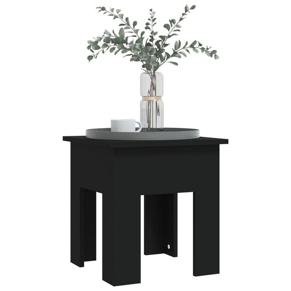 vidaXL Table basse noir 40x40x42 cm bois d'ingénierie