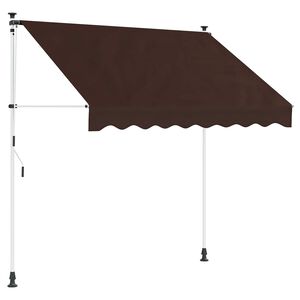 vidaXL Auvent r&eacute;tractable manuel Marron 100 cm