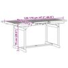 vidaXL Ensemble &agrave; manger de jardin 5pcs bois d'acacia solide textil&egrave;ne