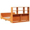 vidaXL Lit biblioth&egrave;que sans matelas cire marron 140x190cm bois massif