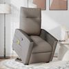 vidaXL Fauteuil inclinable de massage Taupe Tissu