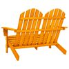 vidaXL Chaise de jardin Adirondack 2 places bois sapin massif orange