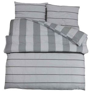 vidaXL Ensemble de housse de couette gris clair 140x200 cm coton